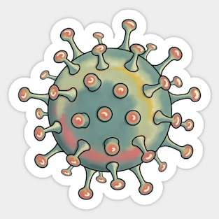 Pastel Virus Particles Sticker